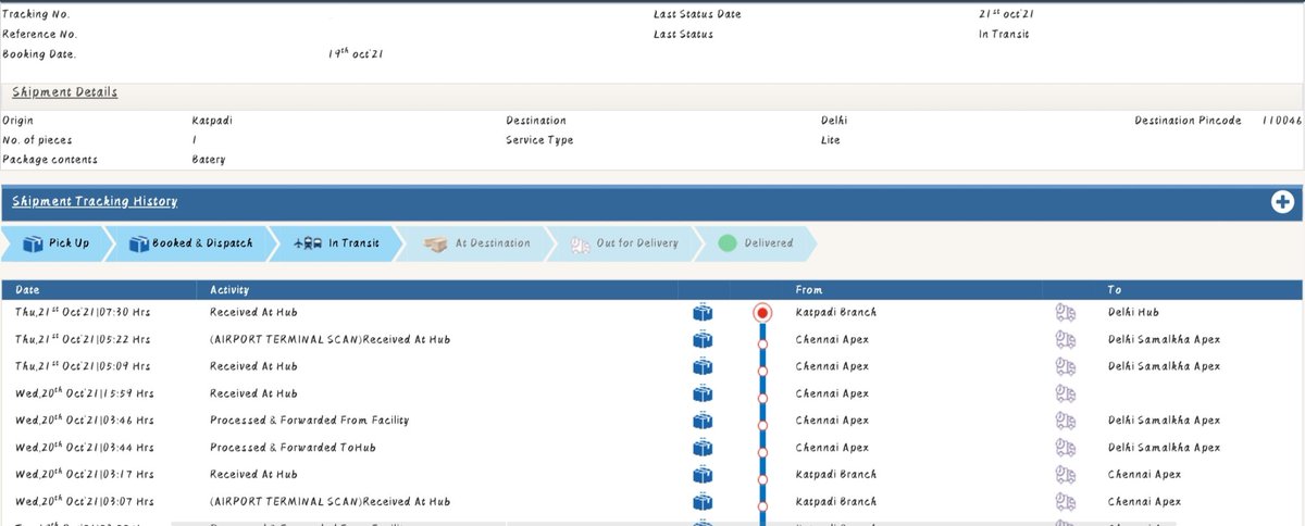 naveenkumarAMNK's tweet photo. I sent a Laptop Battery through DTDC on 19.10.21 from Arani,TN to get it replaced since it was under its last month warranty and the courier is yet to reach the destination
I lost my product, warranty &amp; have been mentally irritated.
Such a pathetic Courier service
#ad #Cheat https://t.co/JUXVcawZ9B