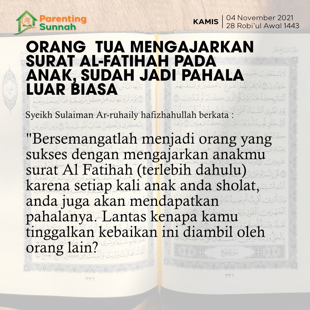 wnhryt's tweet image. Jangan Biarkan Orang lain yang Mengajarkan Al-Fatihah untuk anakmu
.
#DitaDiNetTV