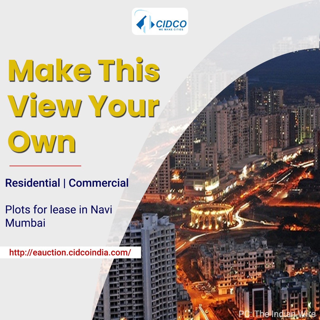 CIDCO_Ltd's tweet photo. Views that keep you mesmerized!
CIDCO has launched Residential cum Commercial plots for lease in various nodes of Navi Mumbai.
Visit https://t.co/NZ3xXgvfZi to know more!
#CIDCOBuildingPossibilities #PlotLuckAlert https://t.co/jllNDYaeXR
