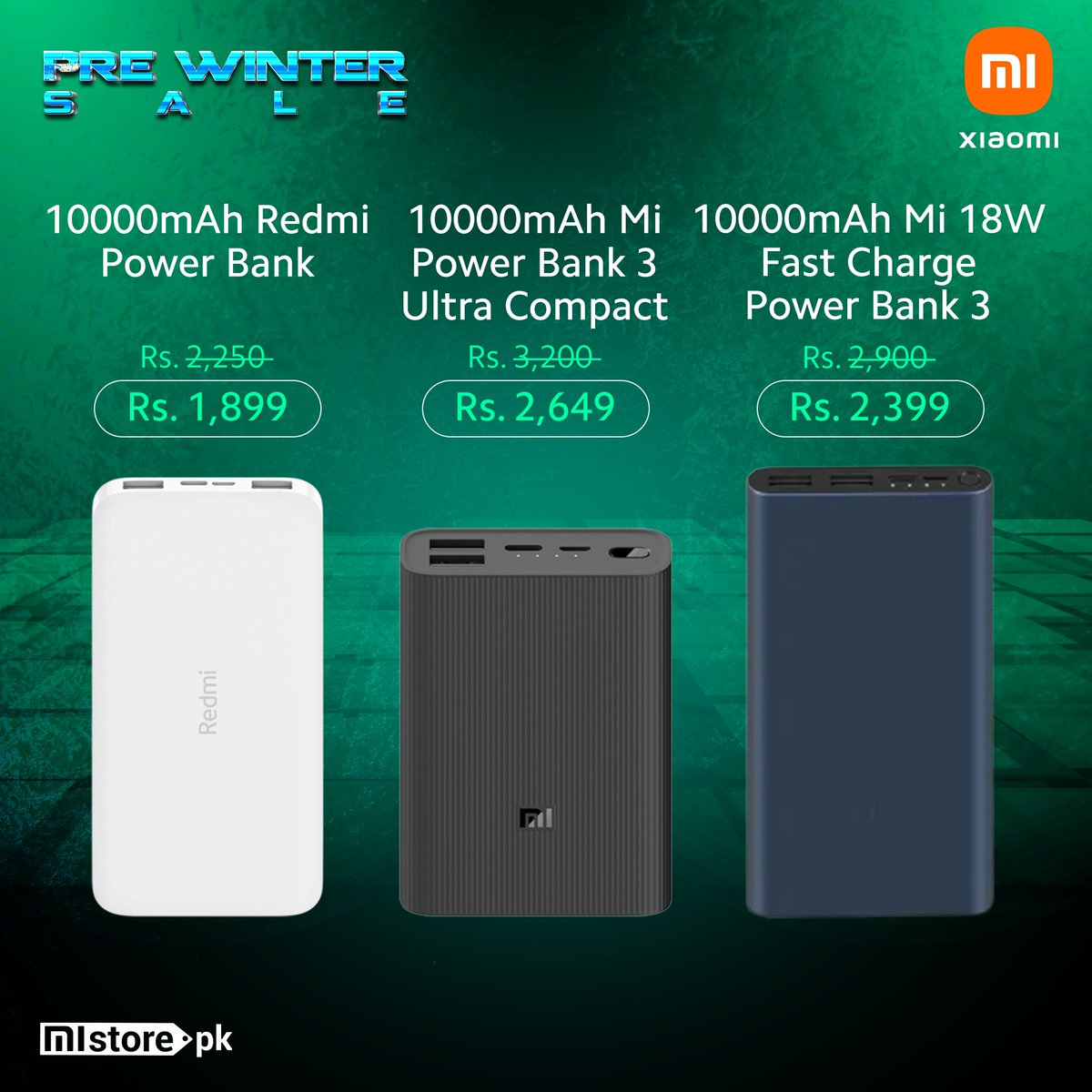 MistorePk's tweet photo. Watch-out for amazing discounts on Charging & Gear category of Xiaomi Eco-Products at #PreWinterSale.
Hurry up, Sale will only last till 7th Nov.
Shop at: https://t.co/IRGPdIAqOU
#WinterIsComing https://t.co/ci7HiSbNNj