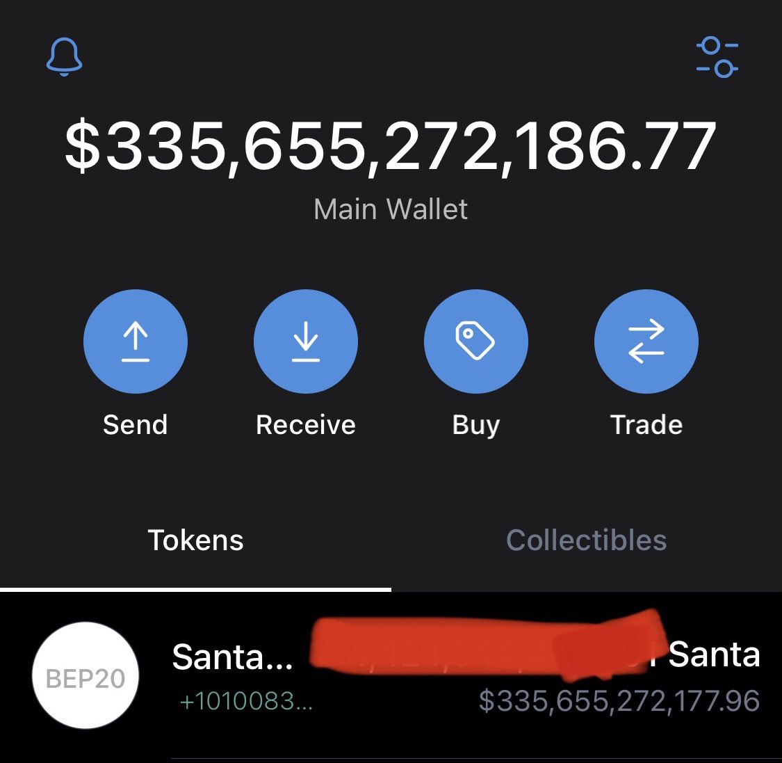 BryceTea10's tweet image. Wow @elonmusk move over. #SANTACOIN just made me a trillionaire lol
