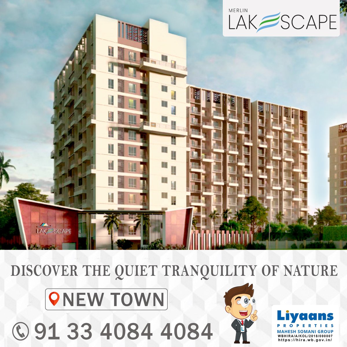 #New #Launch #Project provides #exquisite #amenities and other #features to make #lifestyle more #convenient in #Newtown, Kolkata.Hurry Up! Call us for more details 03340844084 
#MerlinLakescape #FlatsinKolkata #PropertyinNewtown #LiyaansProperties #MaheshSomani