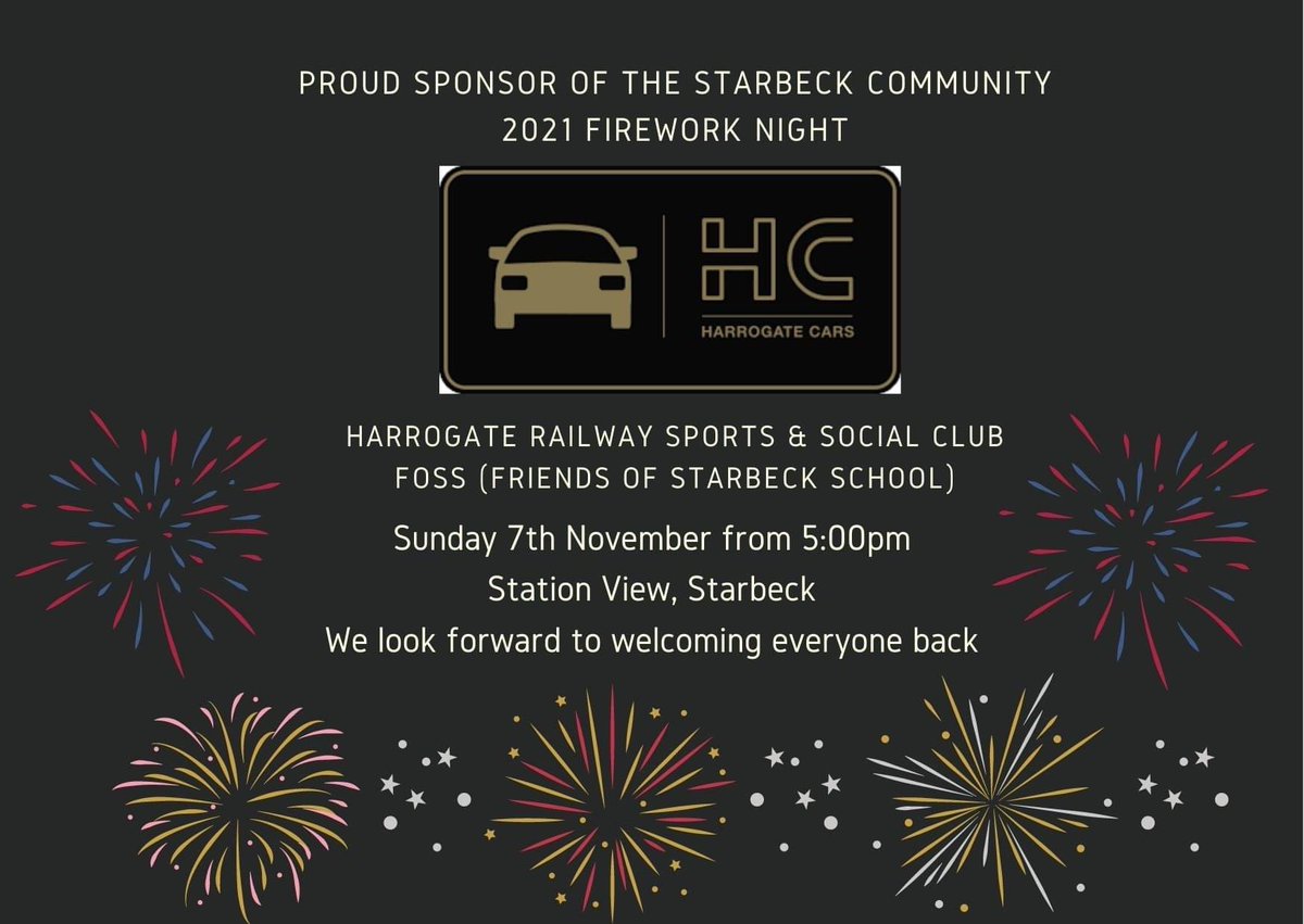 THERAILFC's tweet photo. Massive THANK YOU to Harrogate Cars for their support 🙂

📅 Sunday 7th November 2021
🏟  Harrogate Railway Sports &amp; Social Club, Station View
⏰ From 5:00pm
🎫 Under 5's FREE | 5 to 15's £1 | Over 16's £2
🍔🍻 Food and drink available - including outside bar https://t.co/zgZkZ1PD5p