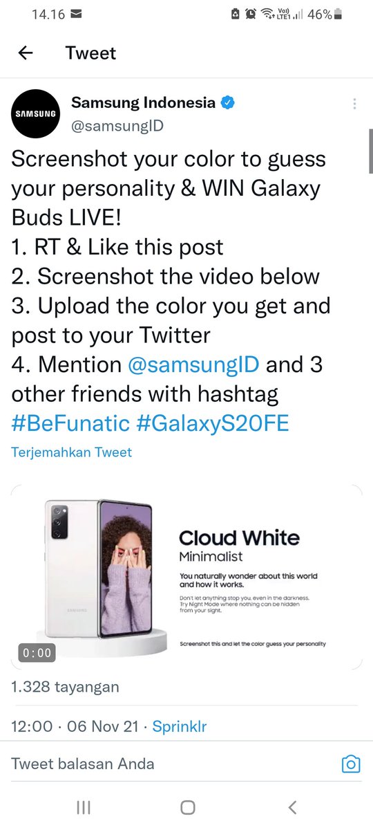 hendrylurin's tweet photo. @samsungID I got white.. @samsungID @agungkristiono @IskakWahyudi1 @goensant #BeFunatic #GalaxyS20FE https://t.co/FIyjOq7CxO