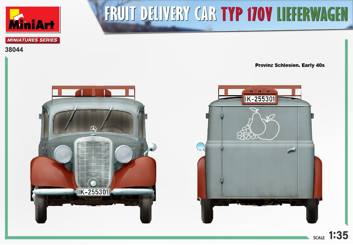 hobbysearch_mm's tweet photo. 【12月予約】Mini Art(ミニアート)
1/35 果物運搬バン TYP 170V リーファーワーゲン
予約開始です!→ https://t.co/FzOSpBM0LR
#プラモデル #プラモ #MercedesBenz #W136 #170V #Plastickits #Plasticmodel #Scalemodels #เมอร์เซเดสเบนซ์ #مرسيدس https://t.co/FURyILsk2S