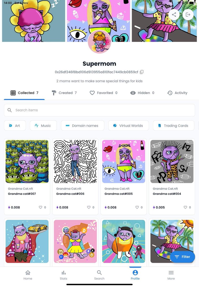 GrandmaCat_Nft's tweet photo. My first collection dropped in polygon chain. 
Roadmap
• 100 character and 10 rare ithems
• 5% of proceeds donate to stray dogs and cats in Thailand
•First 10  collector to buy grandma cat will be vip and can get 1 special things
https://t.co/3HOgAiQYQ4
#NFTs #NFTCommunity https://t.co/Ei7B2fLcHl