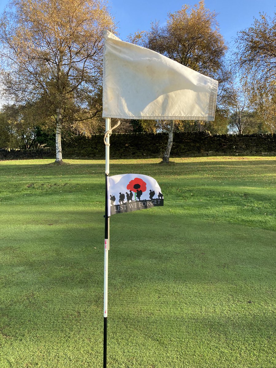 MoorBradford's tweet photo. Saturday 6th November Course open✅⛳️Please carry if you can, Trolleys be careful 
November brings the time to remember those that gave the ultimate sacrifice for their country in years gone by we at Bradford Moor Golf Club are proud to remember those men and women.#LestWeForget https://t.co/RVe97SxGKI