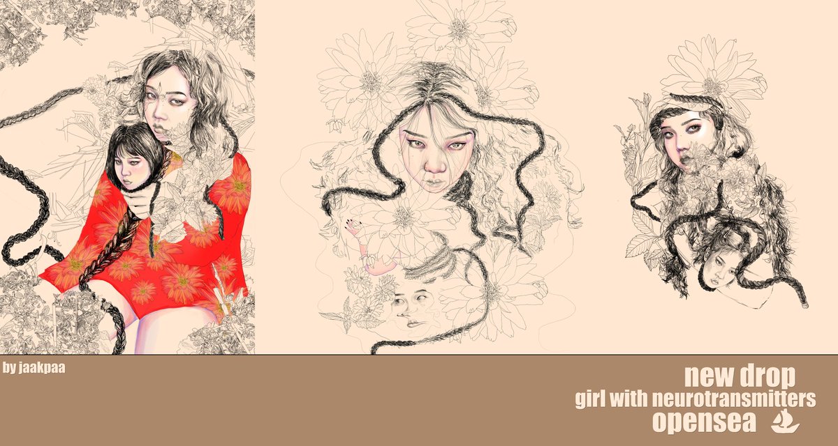 jfrom_p's tweet photo. Hi I'm Jaakpaa
NEW COLLECTION DROP ⛵ 

https://t.co/1XGhhomOWP 

paranoid it communicates the story of the disease through a woman. when she worried by not knowing whether Her thoughts continued to devour herself.

#NFTCommunity #NFTTHAILAND 
#NFTdrop https://t.co/sN9QJoDKxJ