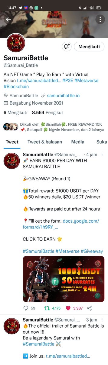 Anitata11's tweet photo. @chitaglorya__ @Samurai_Battle Done https://t.co/N6RnVa7P4h