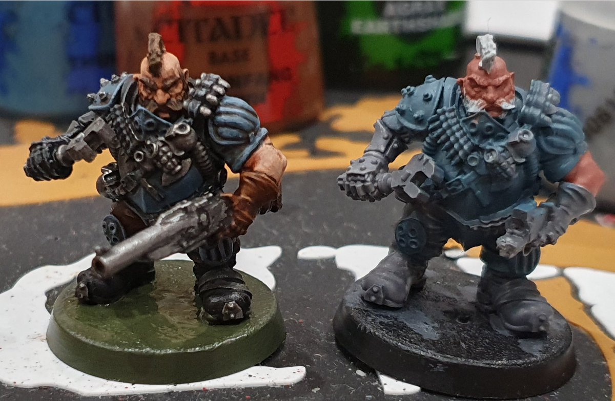 Squat40k's tweet photo. One down, one to go. These fine chaps will be the Engineers (Spanners) in my Thunderers (Lootas) squad. #bringbacksquats https://t.co/CVH46BuxaH