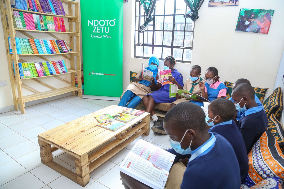 naweza254's tweet photo. Safaricom officially visited Naweza254CBO office  to hand over text books donated by Safaricom Foundation under the programme Ndoto zetu. Naweza254CBO is determined to improve the learning culture in the community.   
@SafaricomFDN 
@SafaricomPLC 
#Amanimtaani 
#MobilelibraryTeam https://t.co/AwbUxVZ6fM