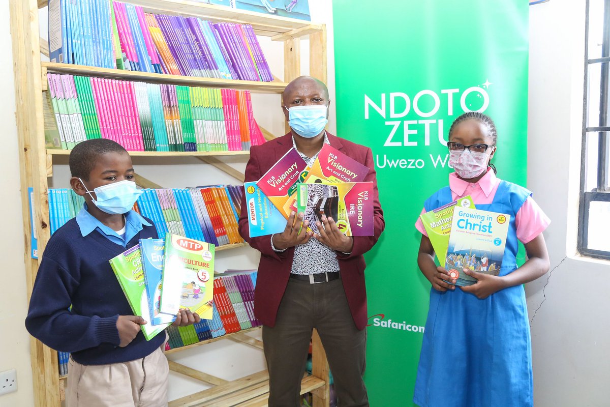 naweza254's tweet photo. Safaricom officially visited Naweza254CBO office  to hand over text books donated by Safaricom Foundation under the programme Ndoto zetu. Naweza254CBO is determined to improve the learning culture in the community.   
@SafaricomFDN 
@SafaricomPLC 
#Amanimtaani 
#MobilelibraryTeam https://t.co/AwbUxVZ6fM