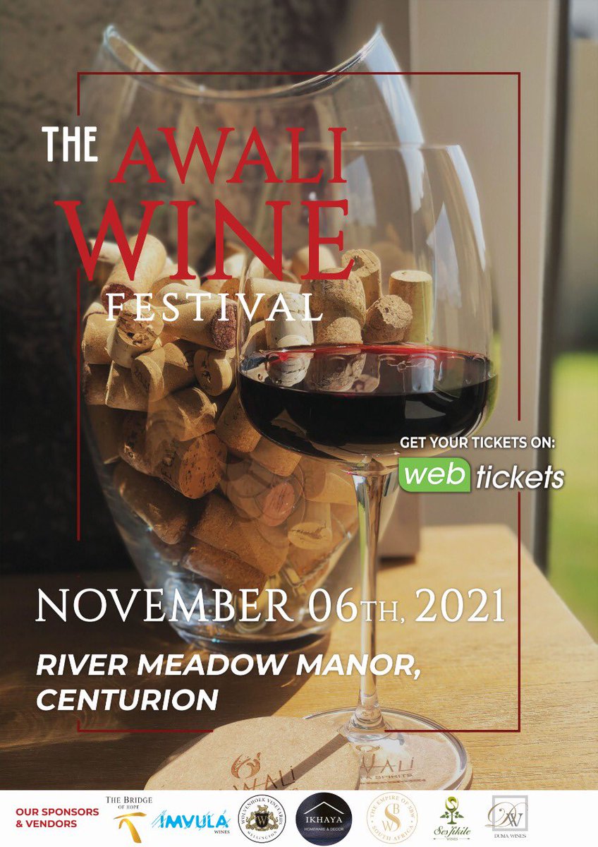 DumaWines's tweet photo. Meet your favorite wines at the @Awali_Wines festival taking place in Centurion jhb today.

Meet Duma Wines and meet more wine https://t.co/urcttE0qIu