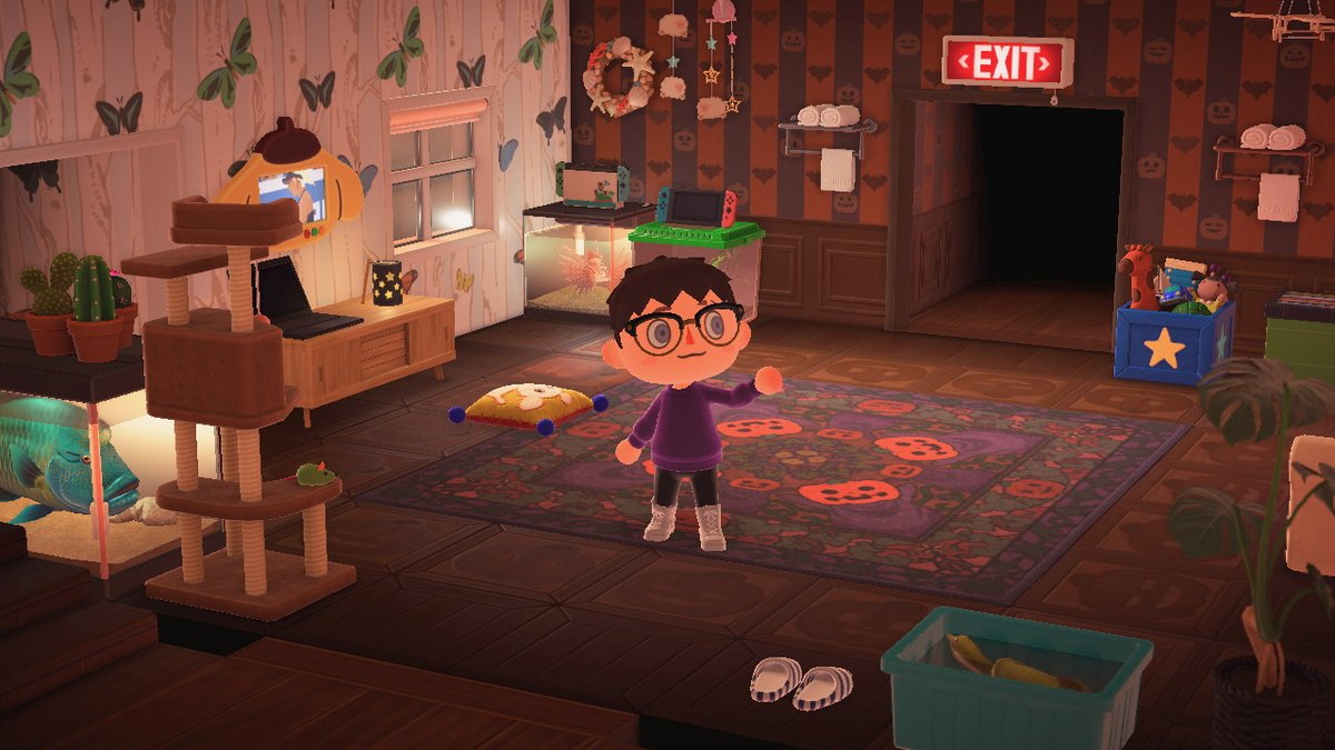 CryptidSeth's tweet photo. A few of my rooms with the new accent walls (:

 #AnimalCrossing #ACNH #NintendoSwitch https://t.co/0Kl2UyV64S