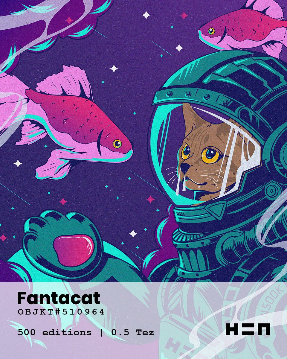 Krtcreating's tweet photo. Celebrating #HEN500K with this "Digital Artwork". I created as a some kind of good luck charm for you and I. 

'Fantacat - let's be friend' on 
@hicetnunc2000
 | 500 ed. / 0,5 ꜩ
 
https://t.co/kmKWPz4V88

#HEN500 #Hen500k #nft #nfts #hicetnunc #hicetnunc2000 #CleanNFT #NFTartist https://t.co/OTXFPPU41c