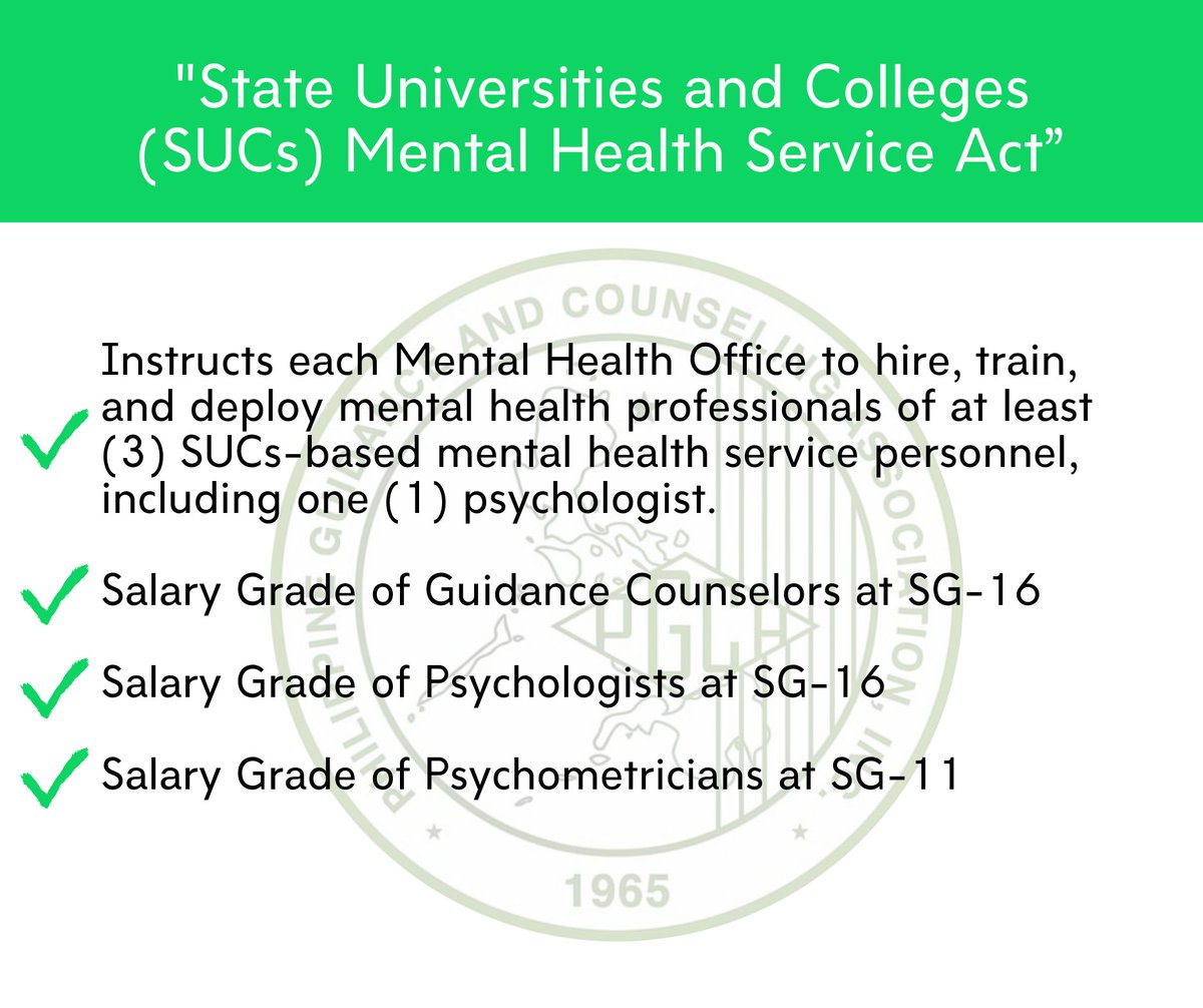 OfficialPgca's tweet photo. Here are the updates and salient points of House Bill 10284 otherwise known as the " State Universities and Colleges (SUCs) Mental Health Service Act".
Let us make this dream a reality.
#PGCAcares #PGCAASPIRE #1BigFight4Counselors https://t.co/eAygl314vV
