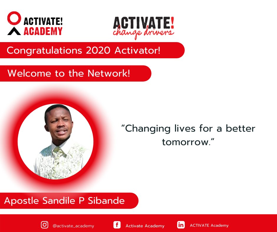 ApostleSandile's tweet photo. #Iamanactivator 

#IamanActivator and I am here to play my part!
To ignite your flame for a brighter future visit the ACTIVATE! Academy at https://t.co/TPKXIUqtCT
ALL courses are FREE and available just for you!  Come join us!

@ActivateZA https://t.co/NmESVHrHe5