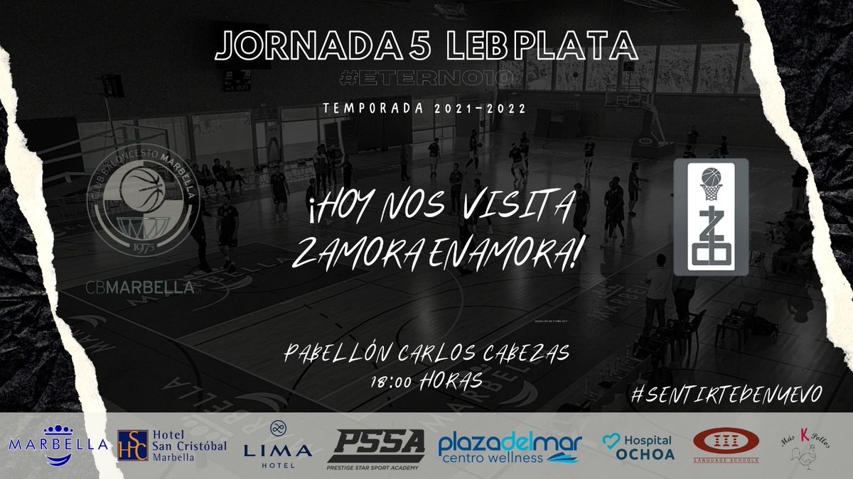 CBMarbella1's tweet photo. 🔥 #𝕄𝕒𝕥𝕔𝕙𝔻𝕒𝕪 
🏀 @CBMarbella1 🆚 @ClubBZamora
📍 Pabellón Carlos Cabezas
⌚️18:00 h
🚷 Aforo limitado
📺 https://t.co/9jQtSsSYu4

🔵⚪️ #CBMarbella #SentirtedeNuevo https://t.co/9CpiIaNJ1A