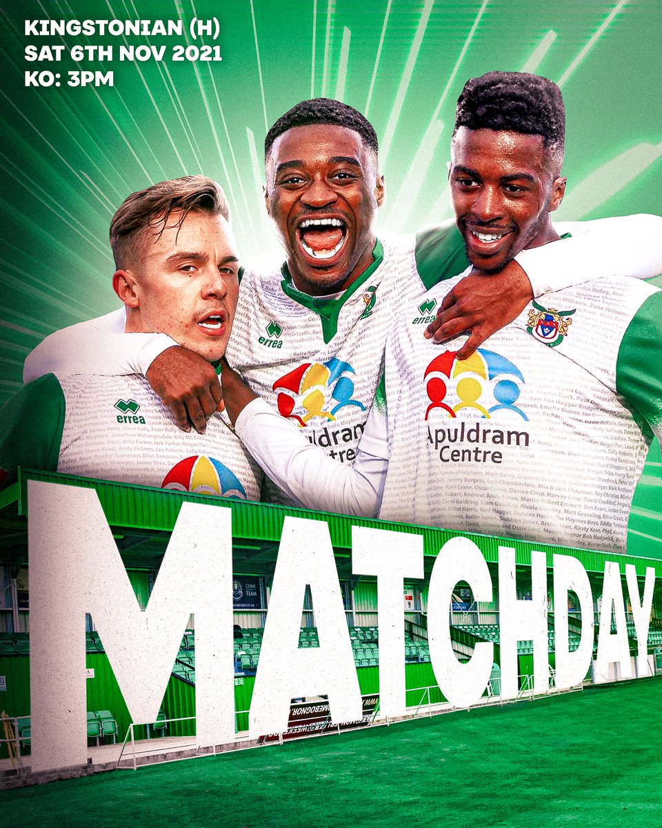 It’s #matchday. Let’s do this! 💪🏻🤩

The Rocks welcome fourth placed <a href="/KingstonianFC/">Kingstonian FC</a> to Nyewood Lane this afternoon 🟢⚪️

#uptherocks💚