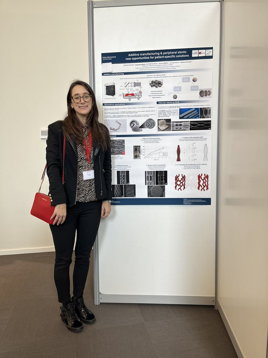 Our <a href="/FranciBB8/">Francesca Berti</a> presenting a poster about #AdditiveManufacturing of vascular stents at the <a href="/ESVB_Strasbourg/">ESVB 2025</a>