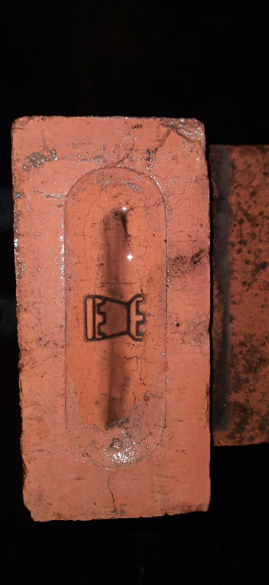 BrynRees90's tweet photo. @MarkCranston7 taking things down at the house we bought, and theres a mix of bricks. Can't find info on this one. Any ideas? House is near Caernarfon. https://t.co/dMt9Mq2CYH