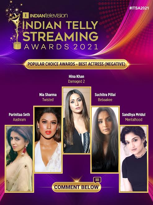 tellychakkar's tweet photo. Comment below! Who is your Best Actress (Negative) for The Indian Telly Streaming Awards 2021.
Voting Link - https://t.co/PrlBIODOgb
#TellyStreamingAwards2021 #TSA #ActorMale #bestactor #actor #awards https://t.co/Bwm7GFq14V