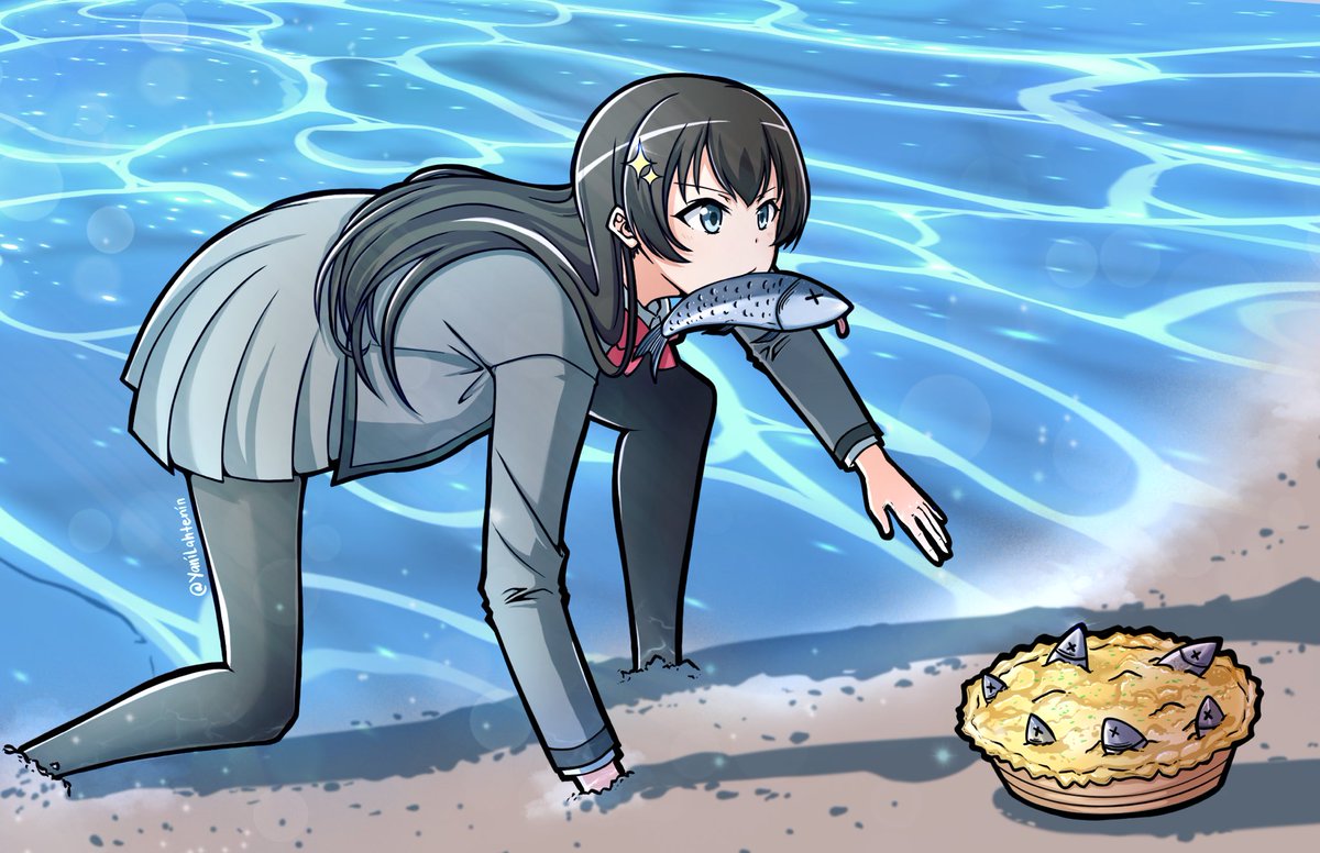 British girl caught freshly baked pie straight out of the sea! 🌊