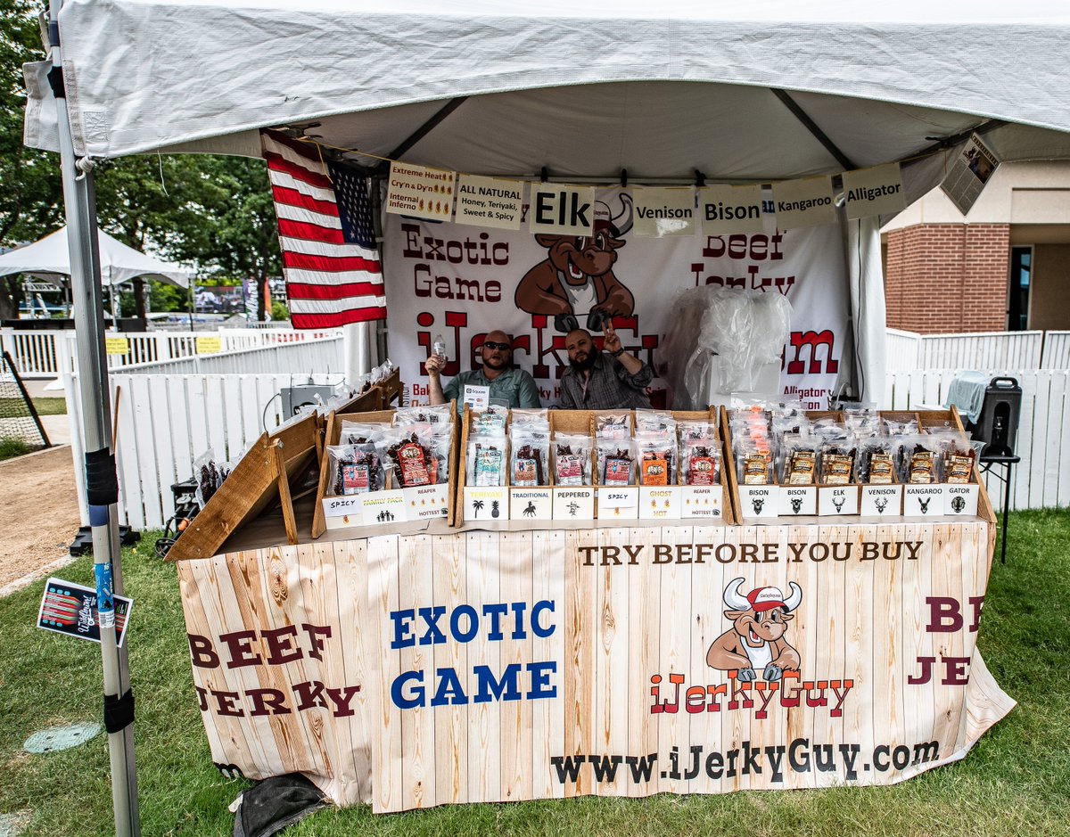 WildflowerFest's tweet photo. Raise your hand if you've tried the Kangaroo? That's some wild jerky. We are currently accepting booth vendors so send us a message if you're interested in setting up for May 2022. #jerkyguy #wildflowerfestival #wamfest #richardsonrocks https://t.co/etc4NPhyrP