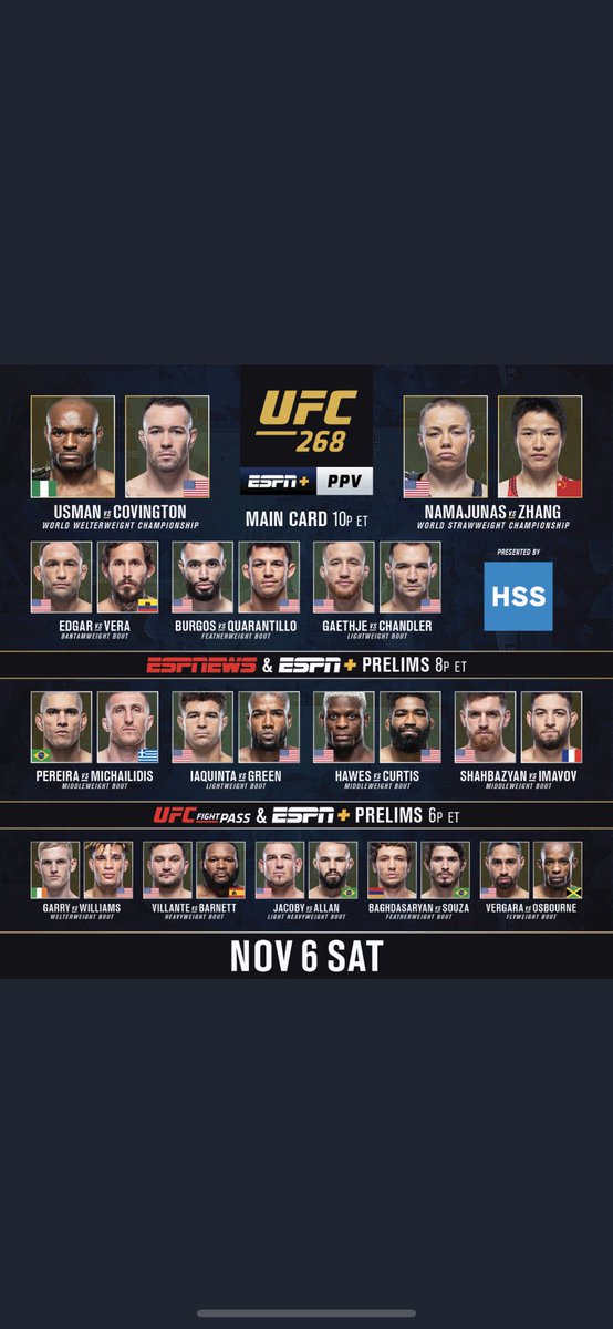 Happy Saturday! #UFC268
