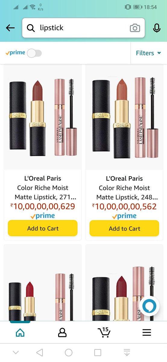 pipulpant's tweet photo. Lipstick worth 10 arab . Amazon has lipstick worth 10 billion. Just wondering who's going to buy it 😂
#comedy #superhumor #Amazon #India https://t.co/CBB7mS7z29