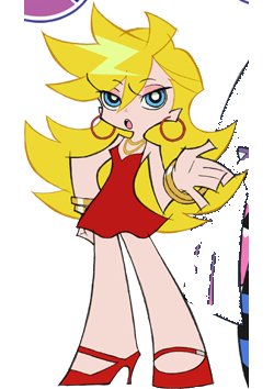 FavIsBigender's tweet photo. Panty Anarchy from Panty and Stocking is Bigender and uses She/Her pronouns! https://t.co/oBnUazglKR