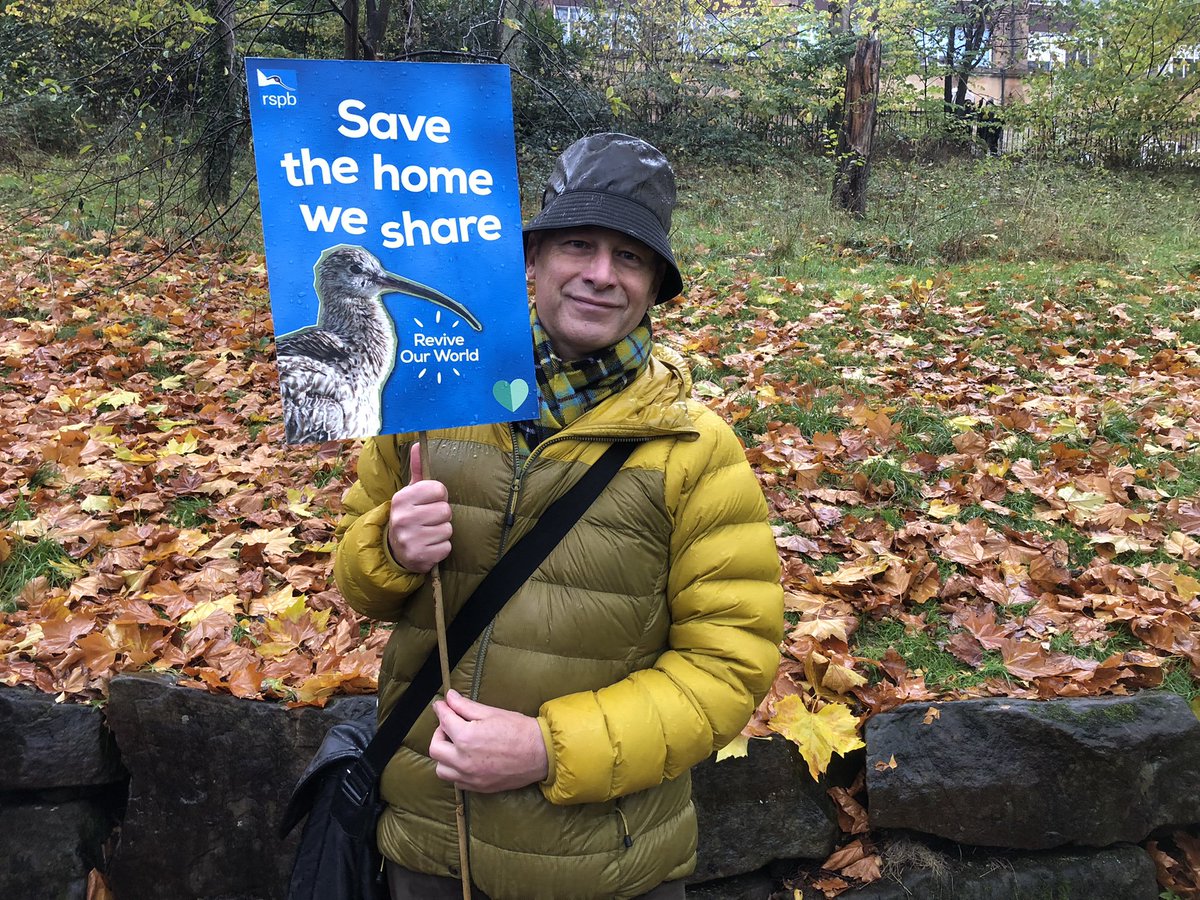 It’s a little damp but the streets of Glasgow are filled with people demonstrating their concerns about the efficacy of #COP26 . The time to act is now - we are fed up with talk so it’s time to walk <a href="/Natures_Voice/">RSPB</a>