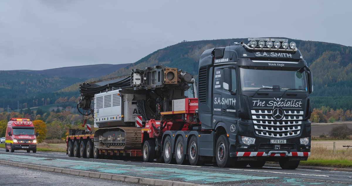 A rare visit to the Highlands for the S. A. Smith Mercedes heading to Nigg Energy Park last week. Photo by Jack Shepherd for #CaptureoftheQuarter. @dcs_logistics @MercedesTruckUK
