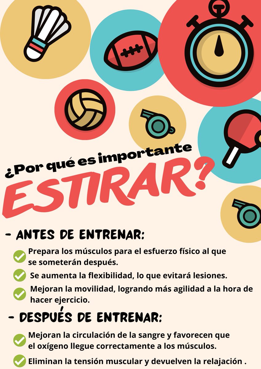 josefinablaya_'s tweet photo. 🧠Sin importar el tipo de ejercicio físico que se realice, el estiramiento siempre debe formar parte de la rutina de ejercicio, no es optativo. Debemos ser conscientes de que no estirar puede conllevar graves consecuencias. 

🤔¿Qué pensáis?

#22121_UIB 
@EFsaludable_UIB https://t.co/8w8vt5wFRL
