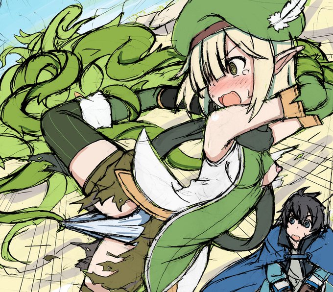 昨日のアオイちゃんに軽く色乗っけてみた。 