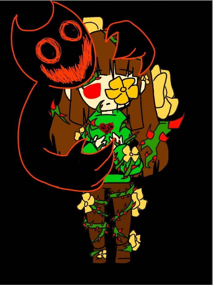 bluekey123's tweet photo. Elementtale chara 
( But seriously she's the talking flower in asreil) asreil just got kidnapped.
#undertaleAU 
#demon
#chara
#elementtale https://t.co/qLbQEtsdhp