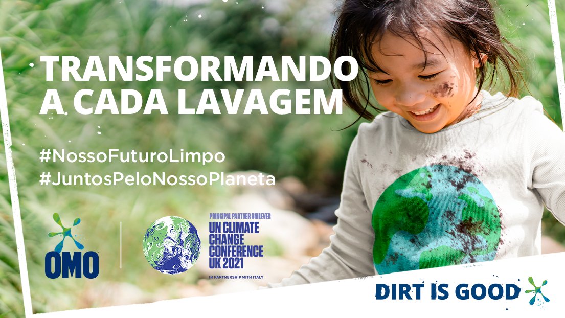 OMOBrasil's tweet photo. OMO acredita em botar a mão na massa e fazer o que tem de ser feito. A #COP26 é um momento único para pessoas, governos e empresas agirem juntos e se certificarem que nossas ações sejam ambiciosas para enfrentar as mudanças climáticas enquanto ainda há tempo. #OMO #PoderDoSomos https://t.co/VqK5ukRFG2