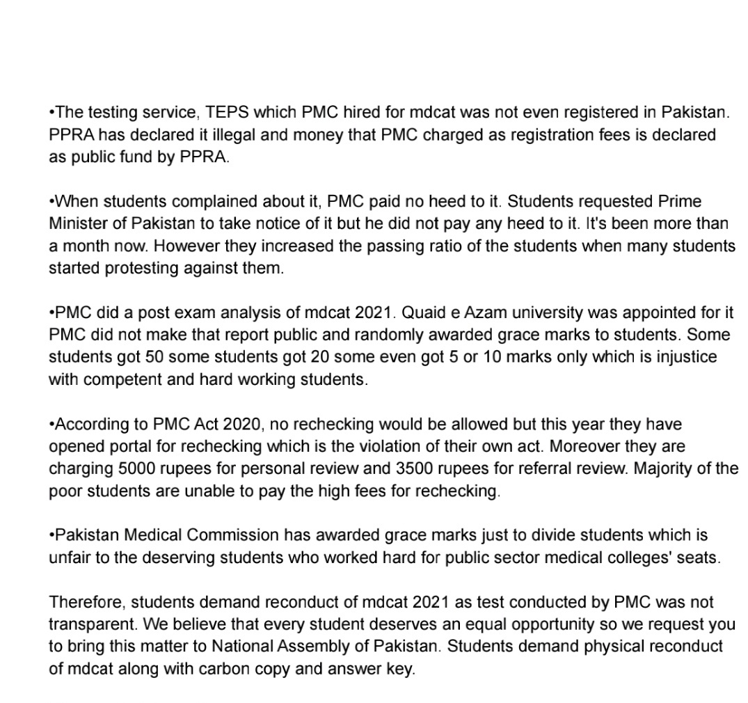 thetoobaism's tweet image. This is all we are demanding for @fslsltn @pmc_org 
@Alihaider1838 @RazzaqWzr @bintsaeedbaloch @MehmoodRuqayya @AngoorZahid @BilalY05 @Ashifta5 
#ReconductMDCAT2021