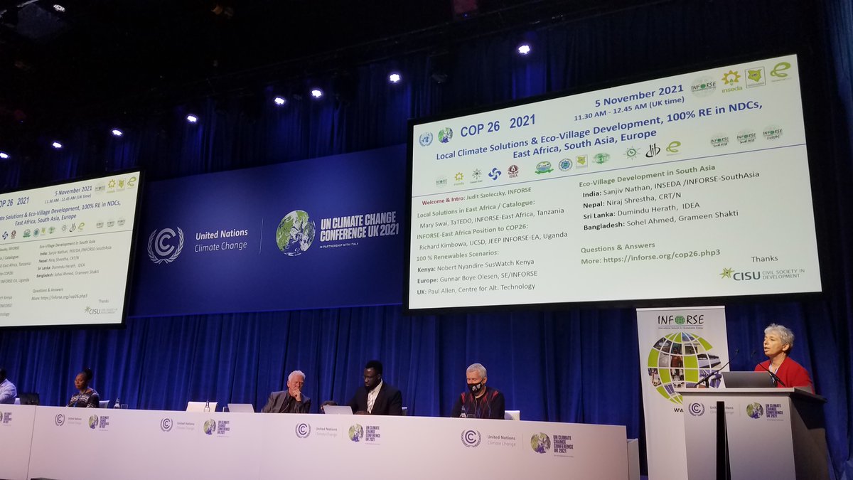 INFORSE_org's tweet photo. Photos: @COP26 @inforse SideEvent 5/11 Local ClimateSolutions EcoVillageDev Africa Asia Europe 100%RE NDCs @INFORSE_org @INSEDA @Suswatch_Kenya @EastINFORSE @TaTEDOtz @ugandacoalition @jeepenergy @grameenshakti @IDEA_SriLanka CRT #Nepal @Vedv_Energi w. @Nordic_FC @centre_alt_tech https://t.co/mKtRQBgbpX