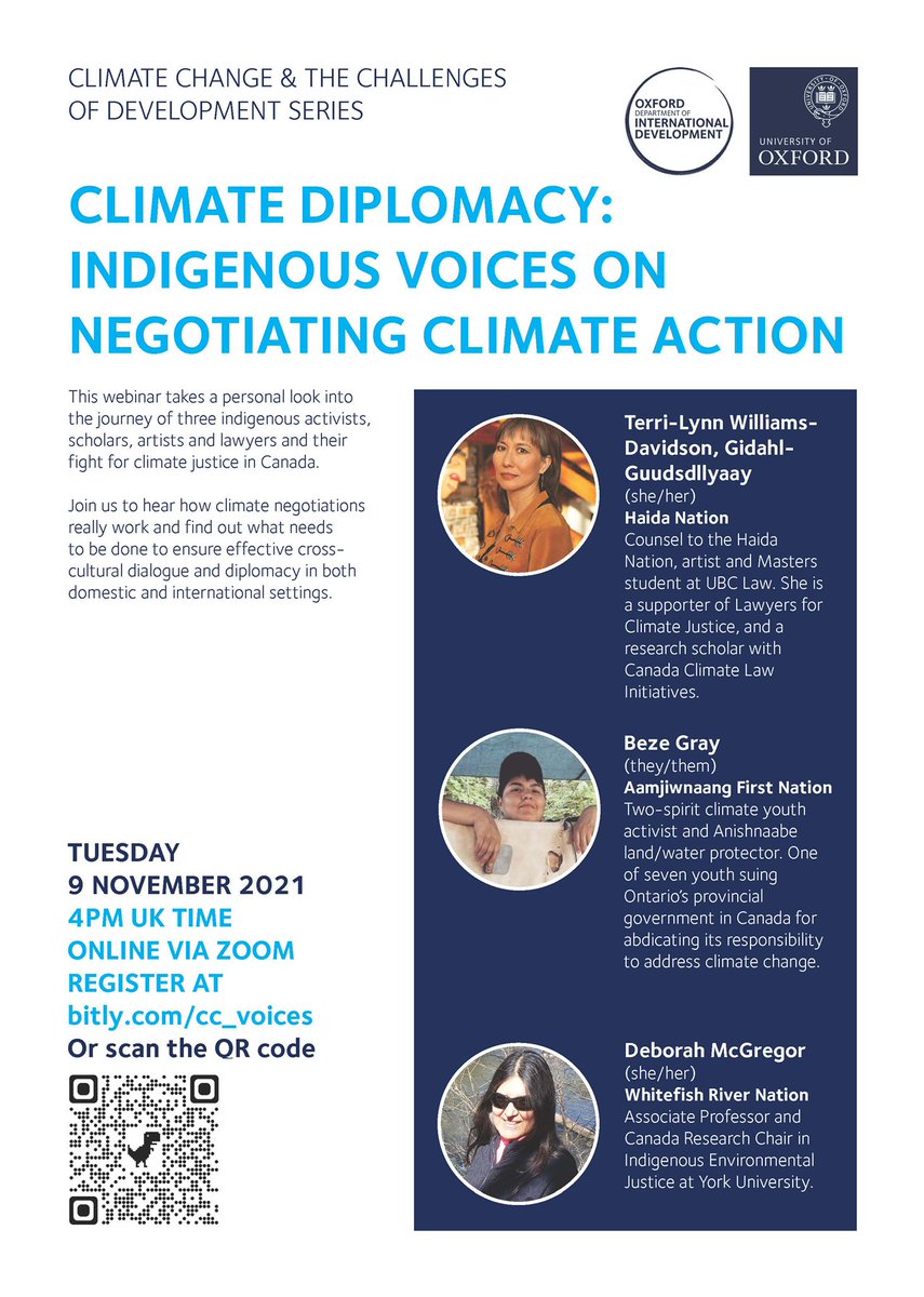 Indigenous Voices on Climate Action; round table hosted by Oxford University. 9-Nov-21 #CrossDialogue #Diplomacy #ClimateAction