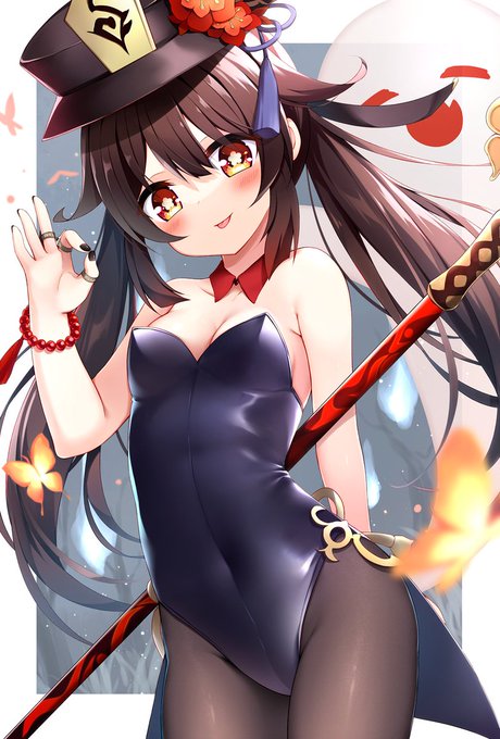 「そこの旅人!ちょ～っと寄ってかない?❤️」
#原神  #HuTao 