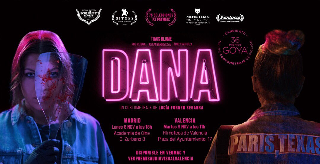 forner_lucia's tweet photo. ¡DANA se proyecta en Madrid y Valencia la próxima semana! 

Seguimos con la campaña para intentar conseguir la nominación al GOYA y al PREMI BERLANGA(Premios del Audiovisual Valenciano)

En el pase de Madrid estaremos parte del equipo técnico y artístico y a Valencia también voy! https://t.co/SwyUNWDeUm