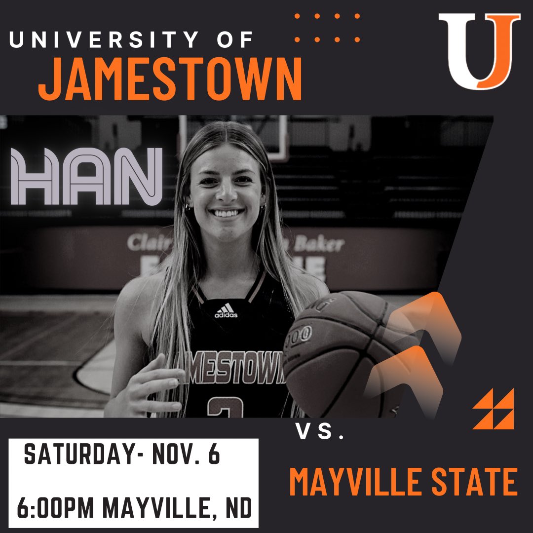 jimmie_wbb's tweet photo. GAME DAY! GAME DAY! Your favorite womenโs basketball team takes on Mayville State at 6:00pm in Mayville, ND. Check us out online to peep the action! We appreciate the love! ๐๐งก
https://t.co/WVFIcsANWk
#TimeToGetBusy
#OrganizedChaos
#TakeEveryAdvantage
#UJWomensBasketball https://t.co/UF3gzgQUki