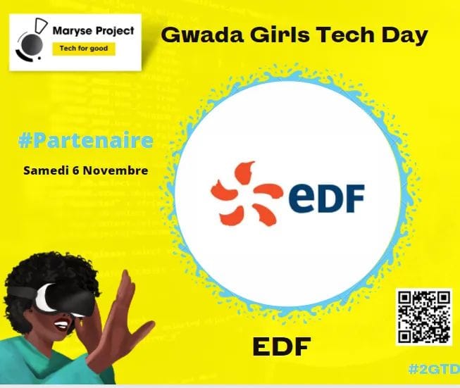 MaryseProject's tweet photo. 🎯Gwada Girls Tech Day #2GTD🔥 
@EDF_Guadeloupe est notre partenaire pour le Gwada Girls Tech Day ! Merci pour leur soutien et leur accompagnement à cet événement ! https://t.co/UiVATP2rhR