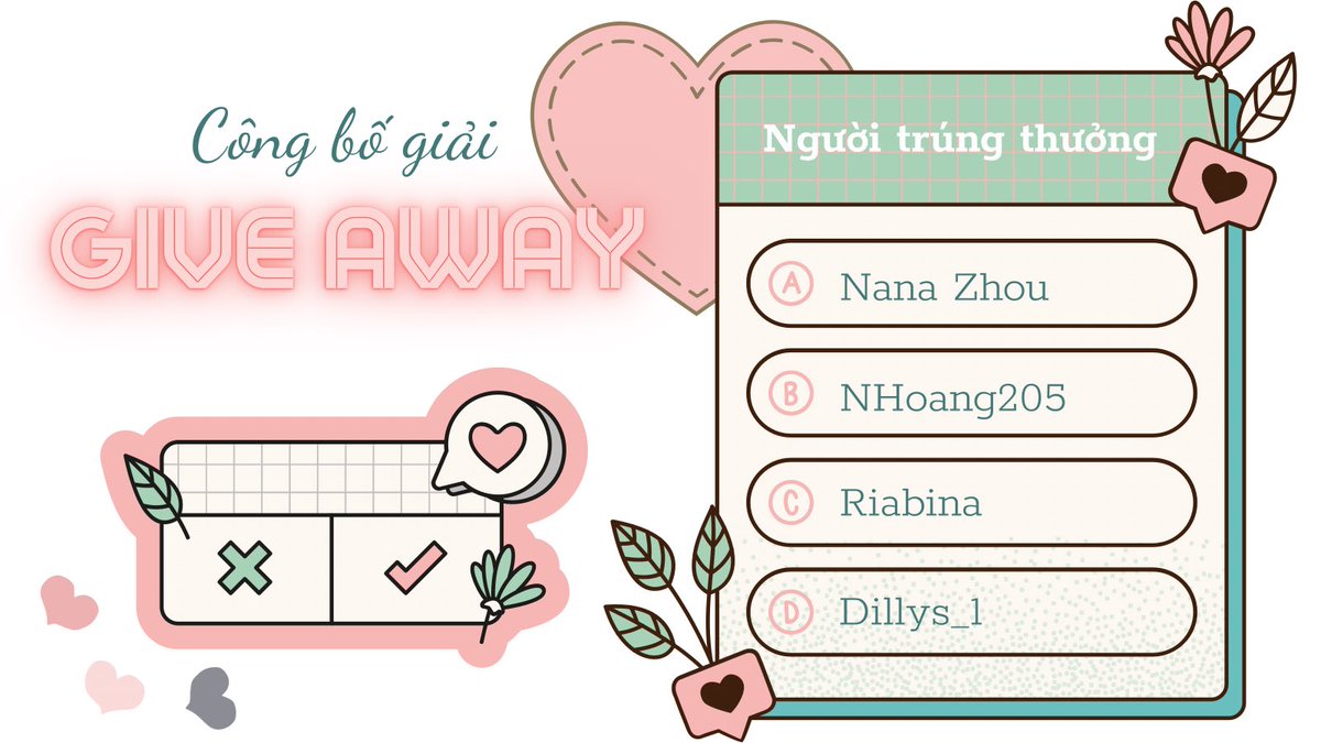 emnobeRML's tweet photo. [GIẢI GIVE AWAY] 

Mấy nay em bận quá giờ mới quay số công bố giải 🥺 4 người trúng thưởng sau khi quay số bao gồm: 
1️⃣ @nana_nanzhou27 
2️⃣ @NHoang205 
3️⃣ @Riabina1998 
4️⃣ @dillys_1  

Rất cảm ơn mn tham gia chơi cùng eim, ai khum trúng hẹn mn zẩy lần sau 💃💃💃 https://t.co/r4gwv9JLad