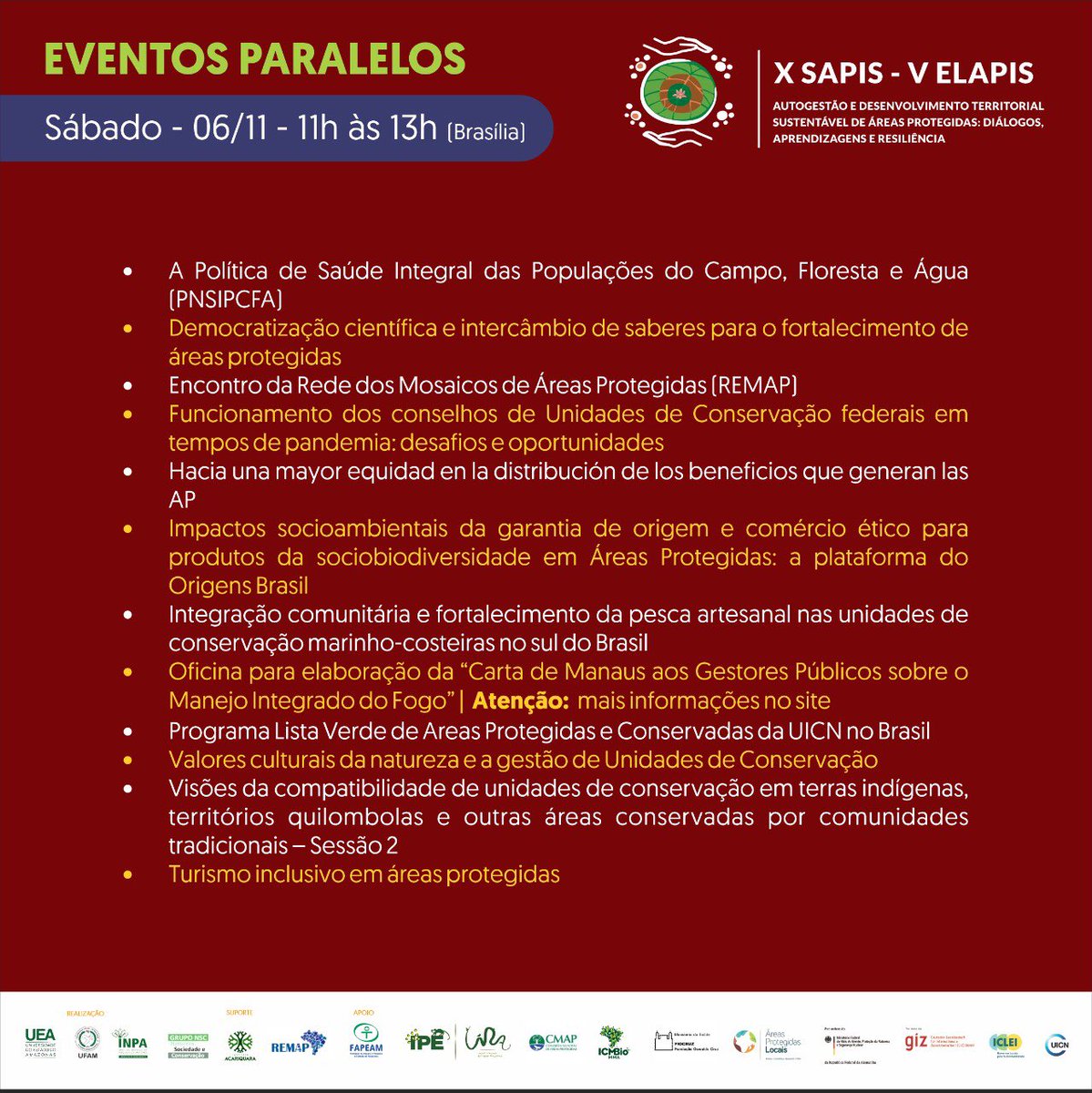 sapis_elapis's tweet image. Confira as nossas Mesas Temáticas do último dia e escolha qual você quer participar!!🗓

A partir das 11h (Brasília), as salas já estarão abertas.💻

📍Acesse: doity.com.br/x-sapis/

#XSAPISVELAPIS