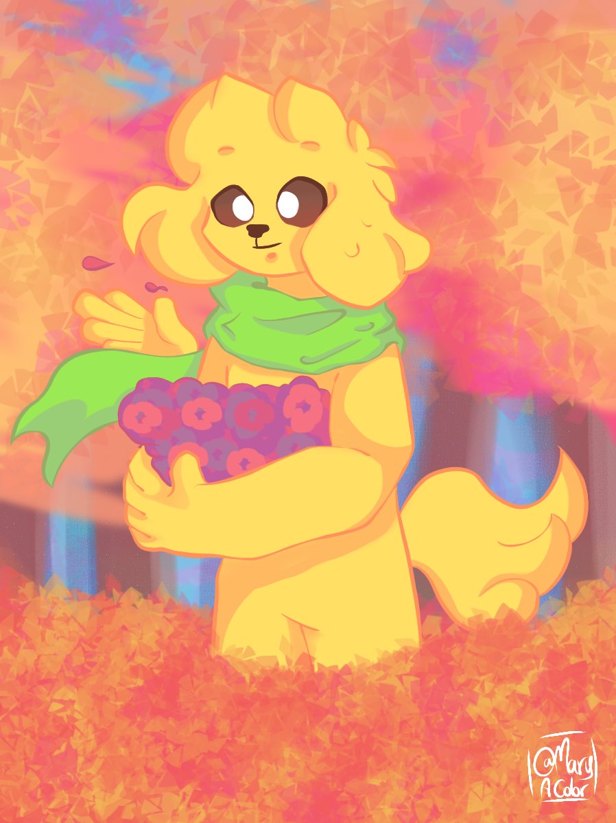 Marymarxd's tweet photo. Un Mike recogiendo flores en temporada de otoño. https://t.co/8Lql9vdyOA