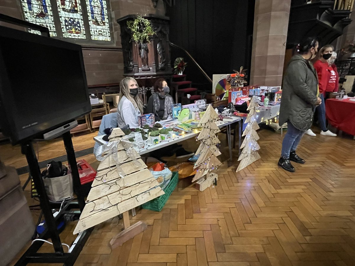 RCMaccCastle's tweet photo. It’s our Charities Bazaar today in St Michael’s and All Angels. If you are in #Macclesfield today pop in and start your Christmas shopping ! It’s only 7 weeks away …  we’re here until 1pm https://t.co/qnvD01mHC4