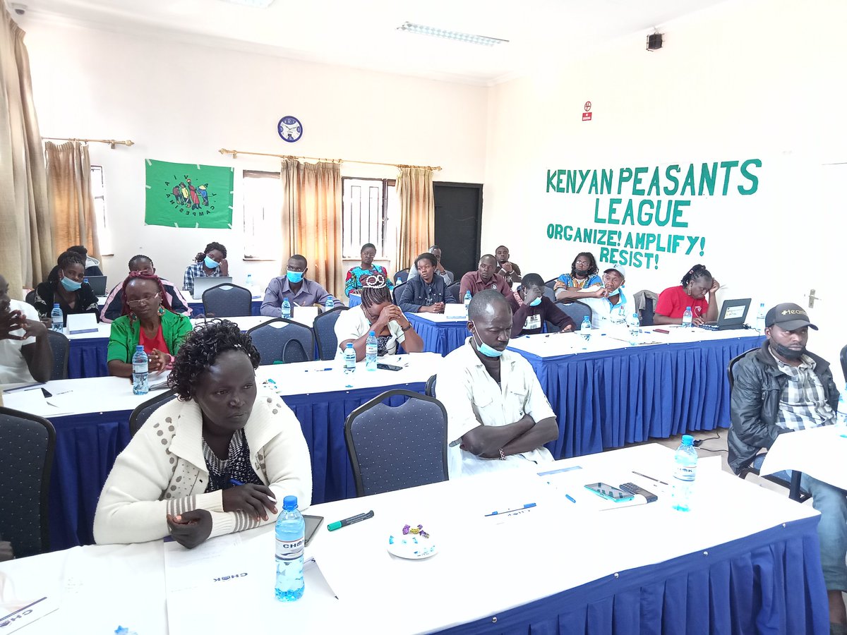 PeasantsLeague's tweet photo. People's #COP26 Ongoing in Nairobi Kenya. We demand #ClimateJusticeNow. We say No to False Solutions. #COP26Glasow #FoodSovereigntyNow @LVCSEAf @via_campesina @DebtAbolitionKe @FIANista @Owiti1Susan @GRAIN_org @MVIWATA @cidioti @_ACBIO @FundAgroecology @CSRGKenya @HabuWanjiru https://t.co/m3WJ7UzYsB