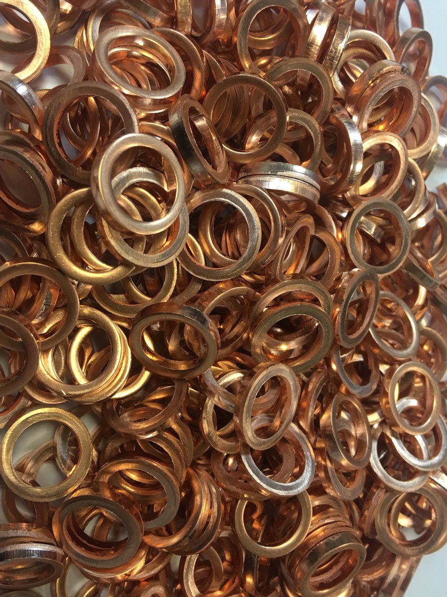 stephensgaskets's tweet photo. #CopperWashers made ready for #annealing.
#StephensGaskets #manufacture a range of copper #shimwasher dimensions giving us the advantage of having large amounts of stock.
Read about copper #washers... https://t.co/DjkrwHLOEz
#SealingWashers #Plumbing #PlumbExpo #plumbers #UKmfg https://t.co/kEGpCNlsSH